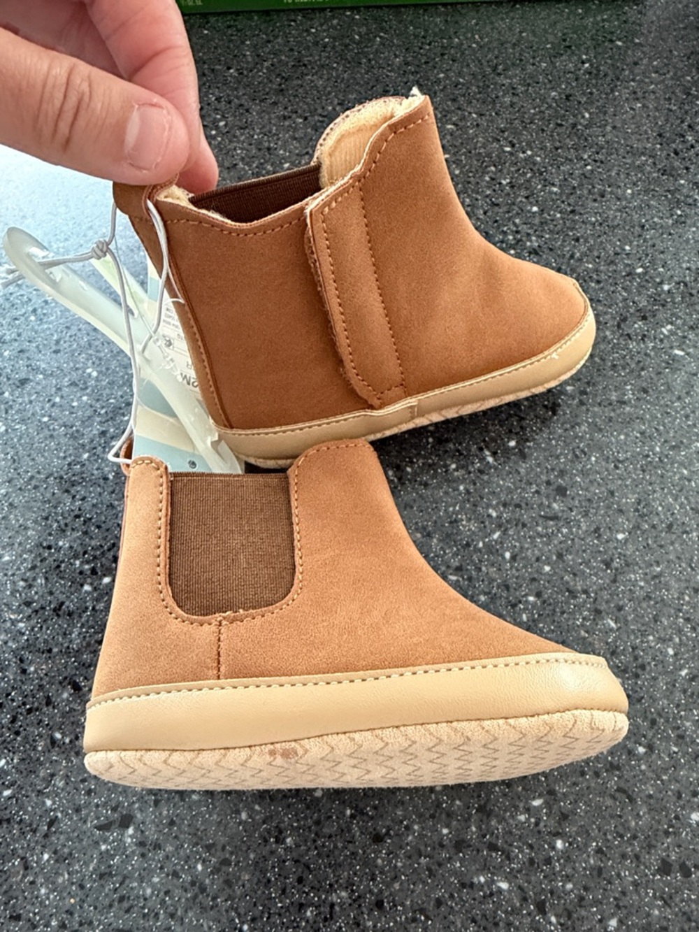 Cat & Jack Tan Suede-Look Chelsea Boots for Kids